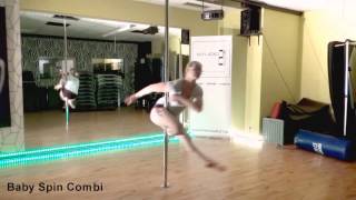 Pole Dance Combinations  Baby Spin Combi Vol 35 [upl. by Aneelad]