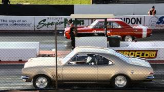 HK Monaro vs Dodge Dart Super Street Drags Adelaide International Raceway 28th July 2013 [upl. by Aneba50]