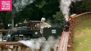 Longest Backyard Railroad Trestle Bridge  Coolest Thing I’ve Ever Made [upl. by Forest887]