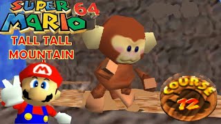 Super Mario 64 Course 12 Tall Tall Mountain Complete Walkthrough [upl. by Catharina136]