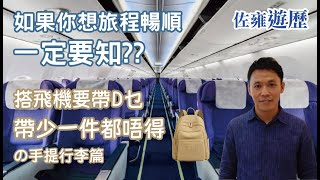 手提行李上機小貼士  搭飛機懶人包攻略  20年實戰經驗分享  一條片學會隨身行李帶D乜  精要中之精要 [upl. by Ellehsal]