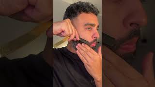 PERFECT Cheekline Shave on THICK Beard  How to Use A Straight Razor  Balance RX1 asmr shorts [upl. by Marielle]