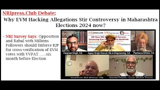 Why EVM Hacking Allegations Stir Controversy in Maharashtra Elections 2024 now  NRIpress [upl. by Aneeuqal854]