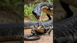 Cobra vs Monitor Lizard CobraVsLizard WildlifeBattle NatureClash [upl. by Nilla422]