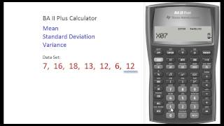 BAII Plus Calculator  Finding Mean amp Standard Deviation [upl. by Liggett]