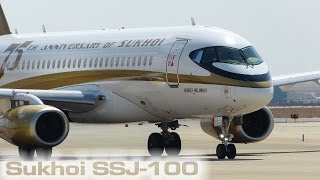 Sukhoi SuperJet 100 SSJ100 at VLC [upl. by Crespi382]