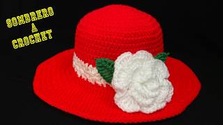 PASO A PASO PARA TEJER SOMBRERO A CROCHET [upl. by Rianna]