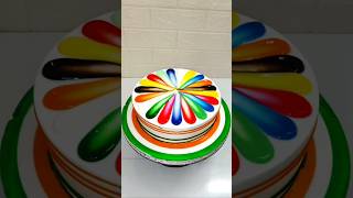 Cake Maker And Mango Cake Design Multi Colour Cake shorts cake youtube shortsfeed food art [upl. by Cock]