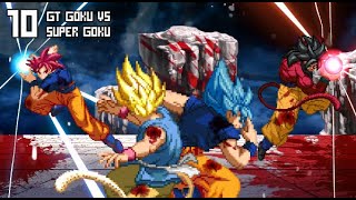 WhatIf 10 MOVIE Super Goku VS GT Goku DBS Manga VS DBGT Super Saiyan Blue VS Super Saiyan 4 [upl. by Enyrhtak892]