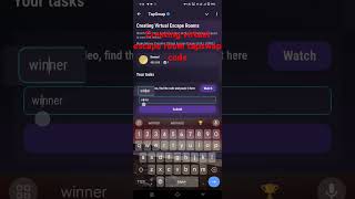 Creating virtual escape room tapswap code solved today 7 October foryou cryptocurrency tapswap [upl. by Khalsa131]