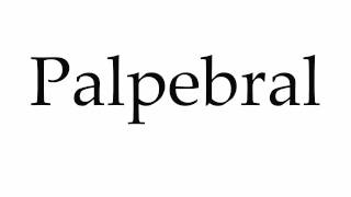 How to Pronounce Palpebral [upl. by Kenlay]