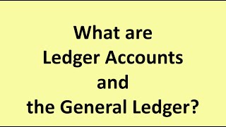 What are Ledger Accounts and the General Ledger [upl. by Stefan960]