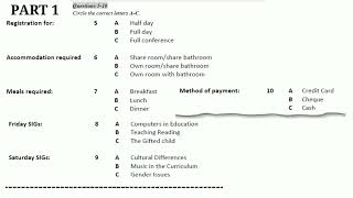 Conference Registration Form With Answers  IELTS LISTENING SECTION1 [upl. by Eetnod]