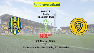 SFC Opava  FC Zlín 30102024 [upl. by Niamjneb]