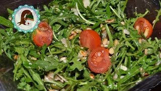 Rucola Salat mit Balsamico Dressing  Purzelcake [upl. by Scharff]