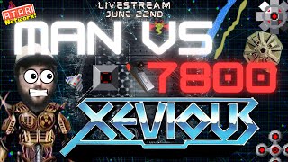 XEVIOUS Atari 7800 LIVE  Man vs 7800 [upl. by Etneciv820]