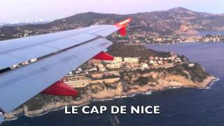 ATTERRISSAGE NICECOTE DAZUR A319 EASY JET [upl. by Haiel352]