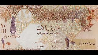 KATAR دولة قطر QATAR 10 RIYALS 2017 EMIRAT BANKNOTES COLLECTING BOAT PAPER MONEY EDUCATIONAL NOTE [upl. by Lemrej]