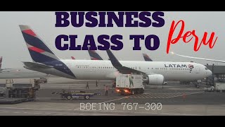 LATAM Boeing 767300 Business Class to Lima Peru [upl. by Yacano]