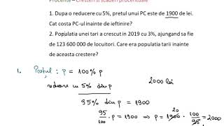 Procente  Cresteri si scaderi procentuale [upl. by Idnil]