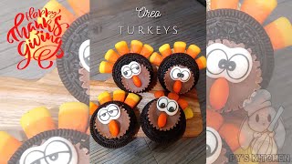 Make This Cute Thanksgiving Treat  Oreo Turkey [upl. by Aiam]