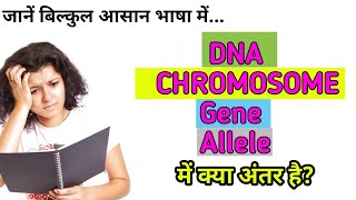 Difference between DNA Chromosome Gene and Allele  Cell biology  Biology [upl. by Neirod794]