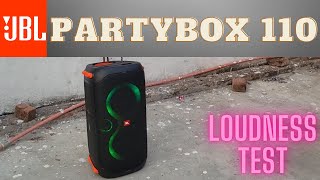 JBL Partybox 110 Outdoor Loudness Test With Bass Boost 1 [upl. by Ondine]