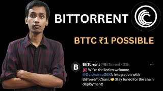 BitTorrent Coin Today News  BTTC Coin ₹1 Possible  BitTorrent Coin Burning  Price Prediction [upl. by Lehmann]