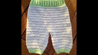 Sommerhose  34 Hose  Häkelhose für Neugeborene mit Untertitel by BerlinCrochet [upl. by Nhepets]