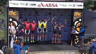 Afrique du Sud  départ de la course cycliste de Cape Epic [upl. by Ateloiv]