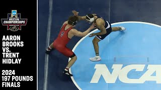 Aaron Brooks v Trent Hidlay 2024 NCAA wrestling championship 197 pounds [upl. by Nihi334]