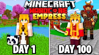 I Survived 100 Days as an EMPRESS in HARDCORE MINECRAFT [upl. by Hendel97]