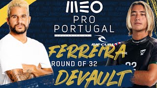 Italo Ferreira vs Imaikalani deVault MEO Pro Portugal  Round of 32 Heat Replay [upl. by Nehtanhoj]