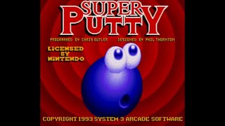 Super Putty  Super Nintendo Entertainment System  Intro amp Title Screen [upl. by Adnylg]