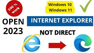 Mengatasi Internet Explorer Tidak Bisa Dibuka Dan Masuk Ke Edge Windows 10  11 Terbaru 2023 PART 2 [upl. by Annocahs]