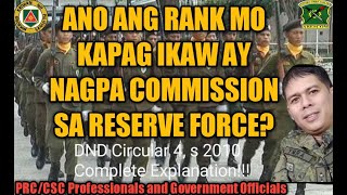 Commissionship in the Reserve Force  Philippines  DND Circular 4 s 2010  Reserve Officer Vlog [upl. by Khalsa]