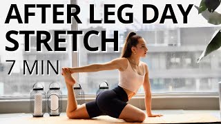 7 MIN AFTER WORKOUT STRETCH  Short amp Efficient Stretch for Leg Days  Daniela Suarez [upl. by Olli313]