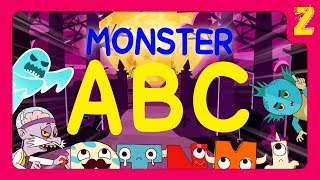 Summer ABC Monsters Halloween Song remix l alphabet song for kids l ZooZooSong [upl. by Ynaffat]