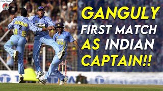 Sourav Ganguly First Match as INDIAN CAPTAIN Ganguly Leads India FIRST TIME EVER  Singapore 1999 [upl. by Aissat]