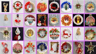 20 Easy Christmas wreath making idea with simple material Part1   DIY Christmas craft idea 🎄225 [upl. by Eugen]