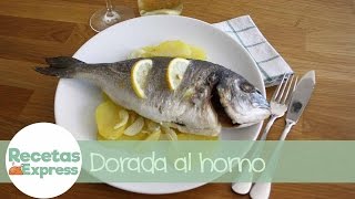 Dorada al horno 🐟 CON PATATAS Y CEBOLLETA 🐟  Recetas Express [upl. by Avril]