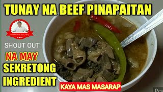 PAPAITAN ILOCANO  HOW TO COOK THE ORIGINAL ILOCANO PINAPAITAN  PAPAITAN BAKA  ILOCANO RECIPE [upl. by Nilyaj509]