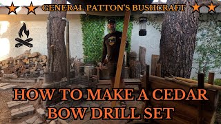 HOW TO MAKE A NEW CEDAR BOW DRILL SET [upl. by Warder]