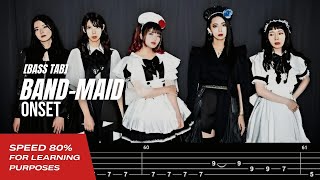 【BASS TAB】BANDMAID  ONSET『SPEED 80』 [upl. by Becker]