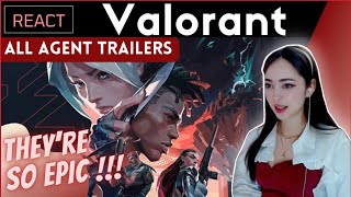 NEW PLAYER Reacts To ALL VALORANT AGENTS TRAILERS [upl. by Hawley]