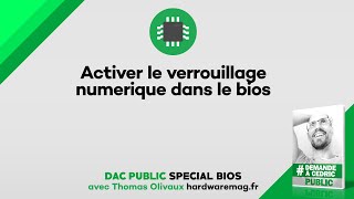 Activer le pavé numérique dans le bios pour Windows [upl. by Ahsiena]