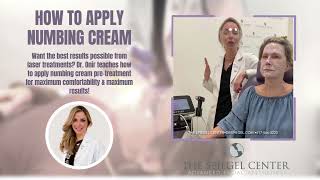 How to Apply Numbing Cream Prior to Laser Treatments [upl. by Dallas891]