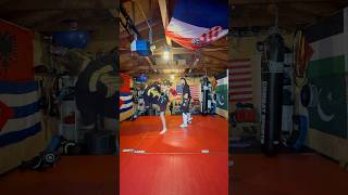 Leg kick back kick setup diamonddogsmma mma shorts subscribe [upl. by Onfre]