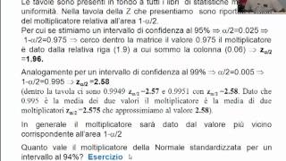 Statistica medica  Determinazione del moltiplicatore e Tavola della Z [upl. by Norrehs23]