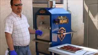 Smoking Skinless Chicken Breasts on the Pitmaster BBQ Safe 032413 [upl. by Kidder904]